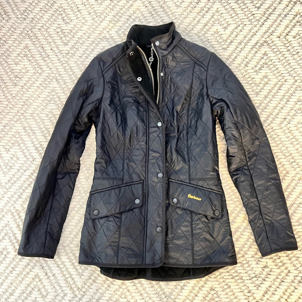 Beautiful New Barbour Cavalry Polarquilt Jacket in Black - UK 8/US 4
